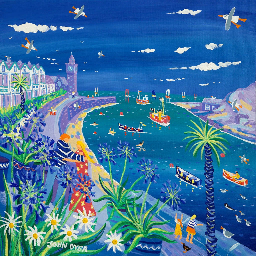 John Dyer Painting. Harbour Love, Porthleven.
24 x 24 inches, acrylic on canvas John Dyer