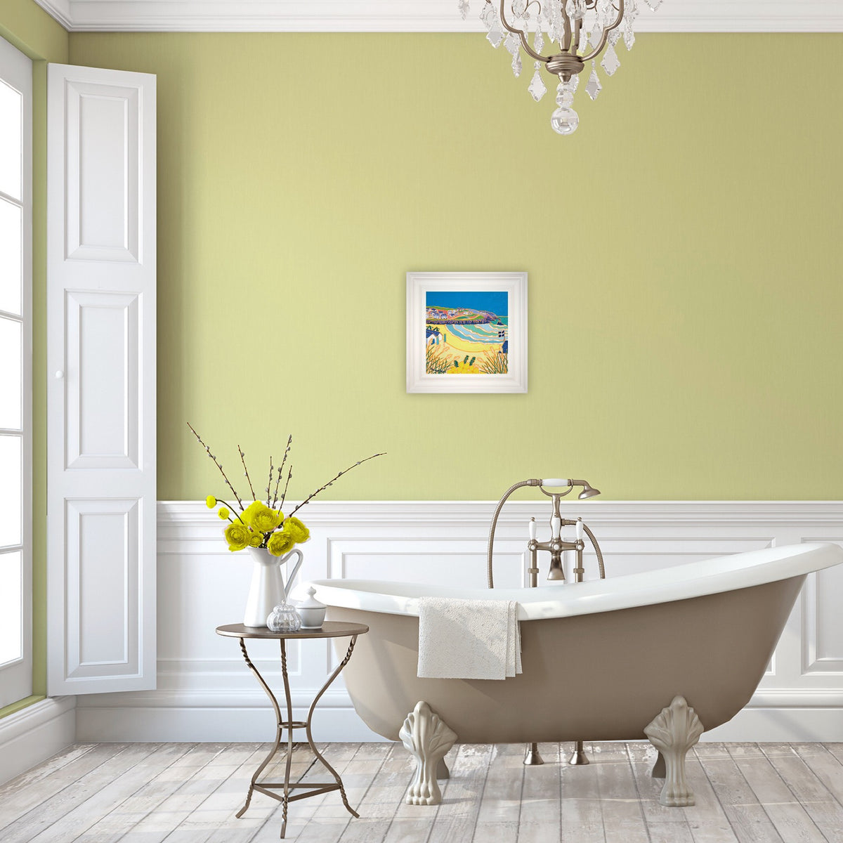 Cornwall Gallery Painting by Joanne Short. 'St Piran’s Flags, Perranporth
'. 12 x 12 inches, oil on canvas