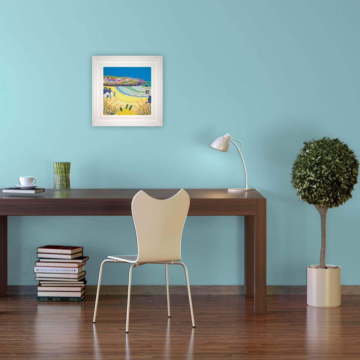 Cornwall Gallery Painting by Joanne Short. 'St Piran’s Flags, Perranporth
'. 12 x 12 inches, oil on canvas