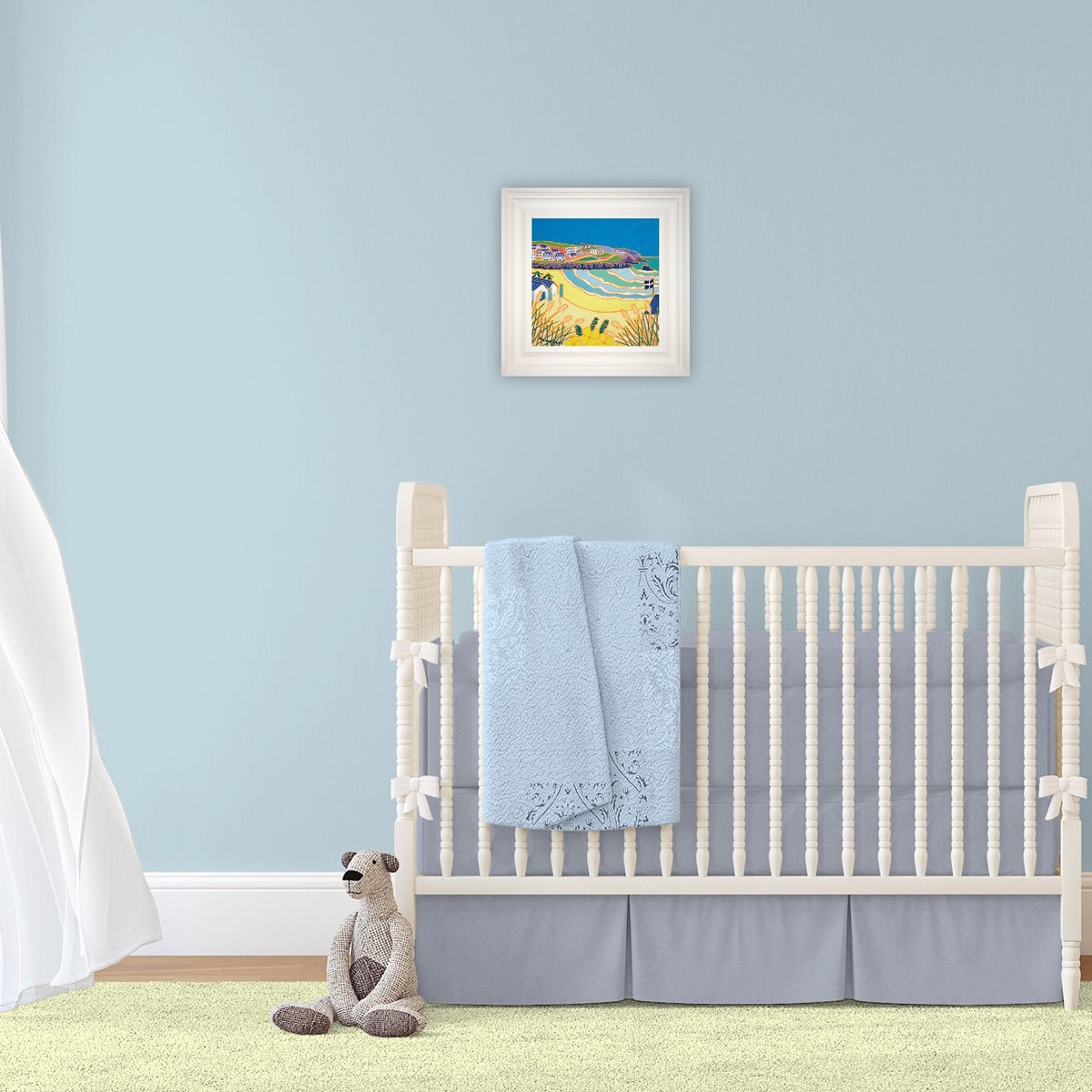 Cornwall Gallery Painting by Joanne Short. 'St Piran’s Flags, Perranporth
'. 12 x 12 inches, oil on canvas