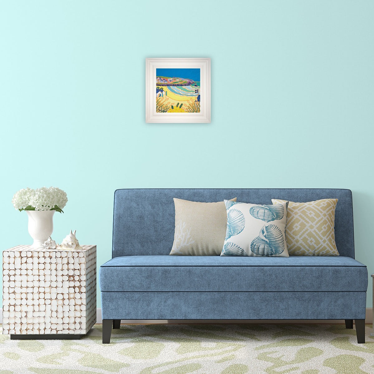 Cornwall Gallery Painting by Joanne Short. 'St Piran’s Flags, Perranporth
'. 12 x 12 inches, oil on canvas