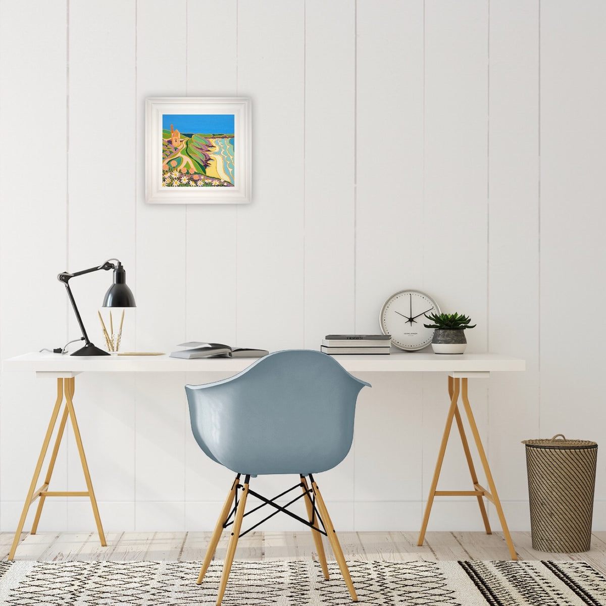 Joanne Short Painting. Walking to Chapel Porth
. 12 x 12 inches, oil on canvas