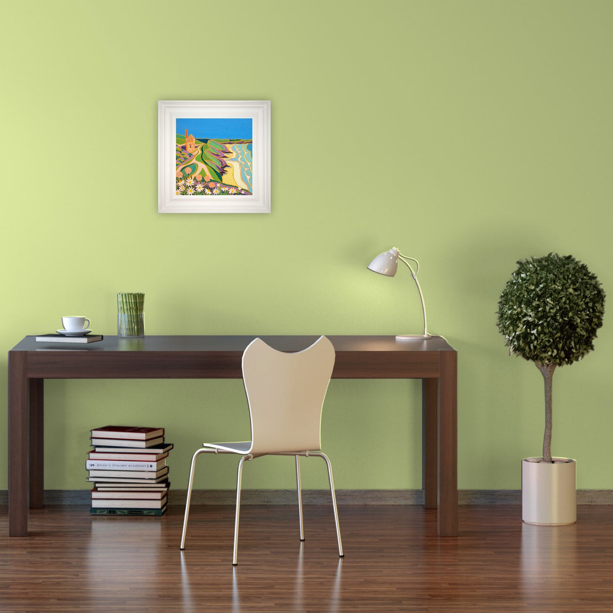 Joanne Short Painting. Walking to Chapel Porth
. 12 x 12 inches, oil on canvas