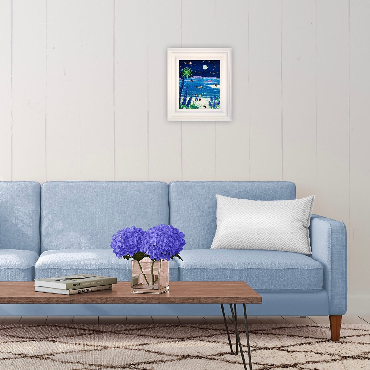 John Dyer Painting. Echiums in the Moonlight, Tresco.
12 x 10 inches, acrylic on canvas