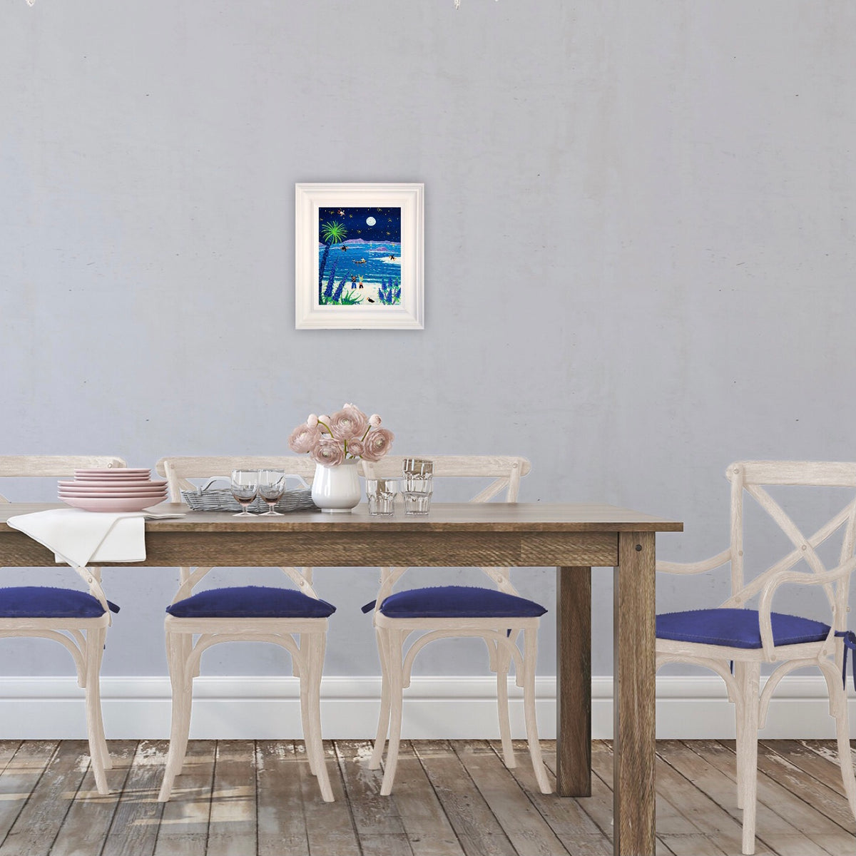 John Dyer Painting. Echiums in the Moonlight, Tresco.
12 x 10 inches, acrylic on canvas