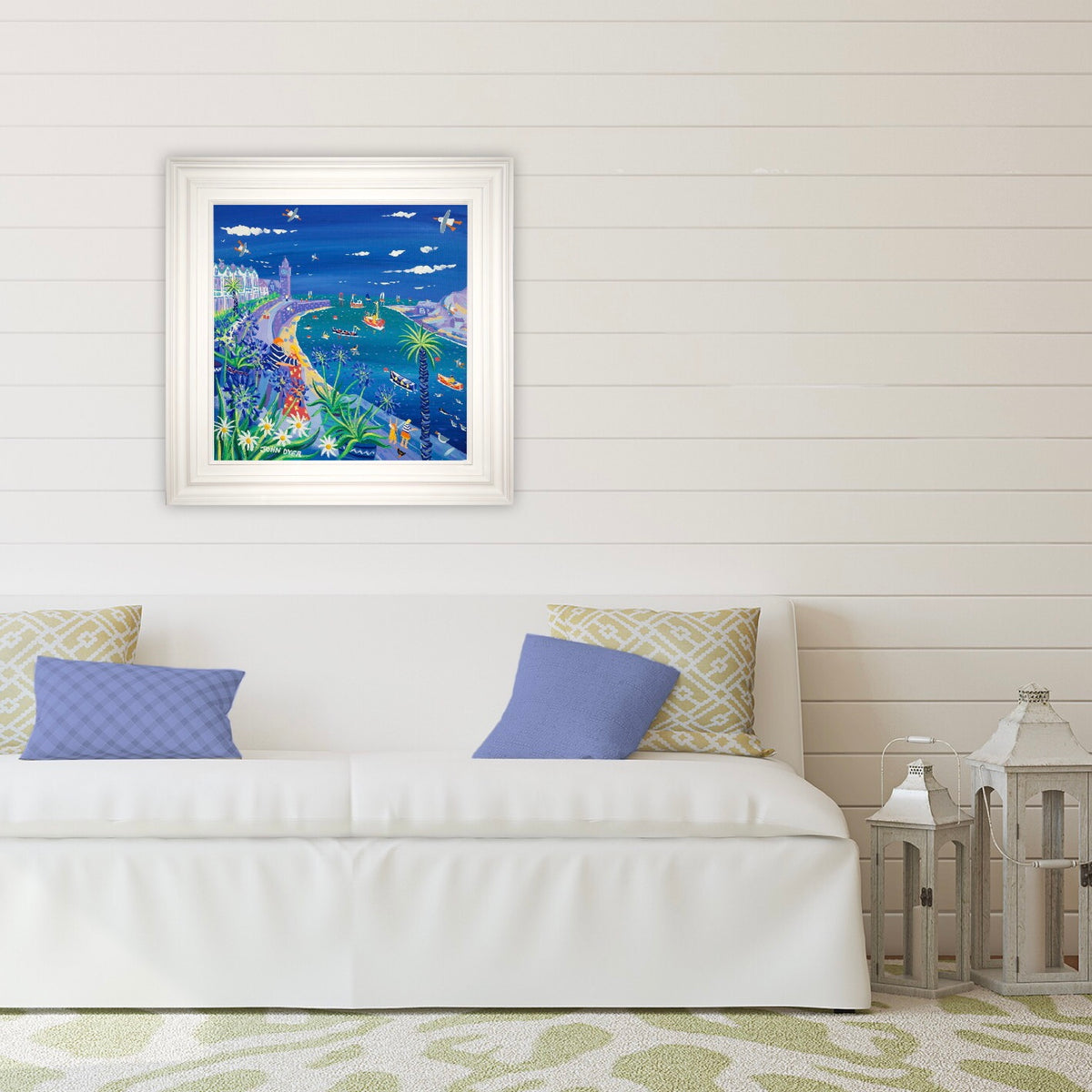 John Dyer Painting. Harbour Love, Porthleven.
24 x 24 inches, acrylic on canvas