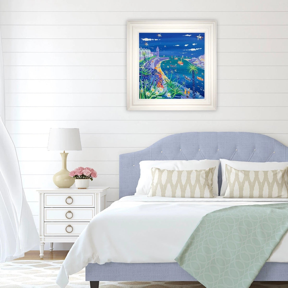 John Dyer Painting. Harbour Love, Porthleven.
24 x 24 inches, acrylic on canvas John Dyer