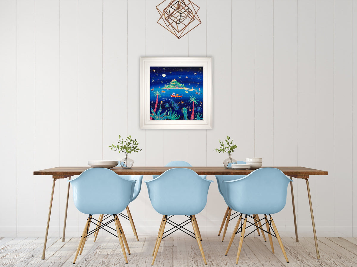 John Dyer Painting. Love Boat, St Michael’s Mount.
24 x 24 inches, acrylic on canvas