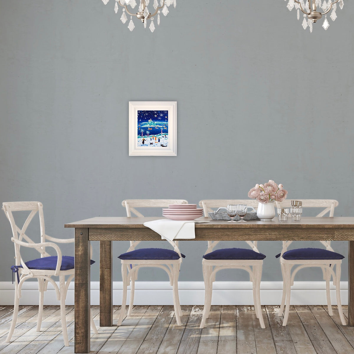 John Dyer Painting. Snowy Walkies, St Michael’s Mount.
12 x 10 inches, acrylic on canvas