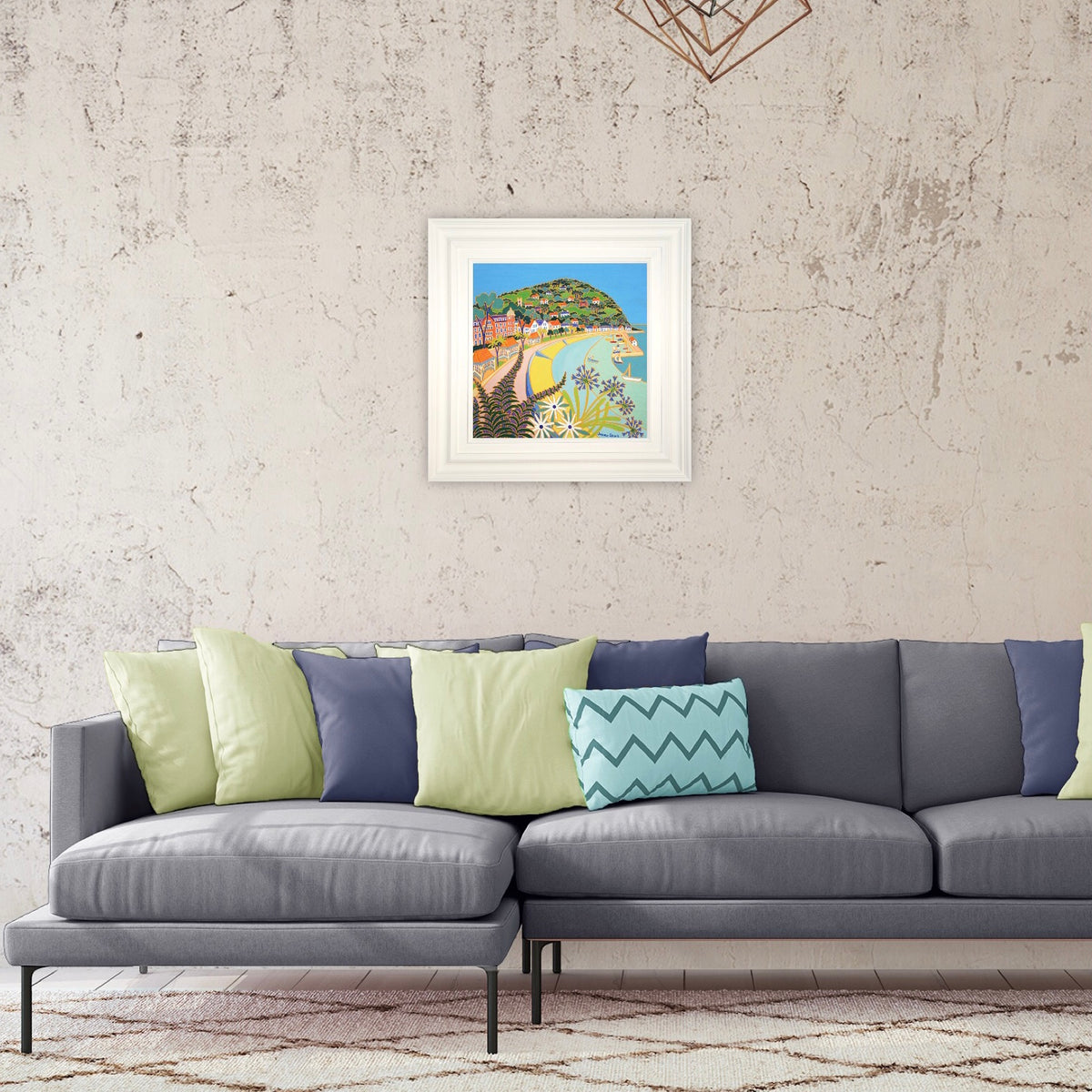 Somerset Gallery Painting by Joanne Short. Seafront Flowers, Minehead
. 18 x 18 inches, oil on canvas