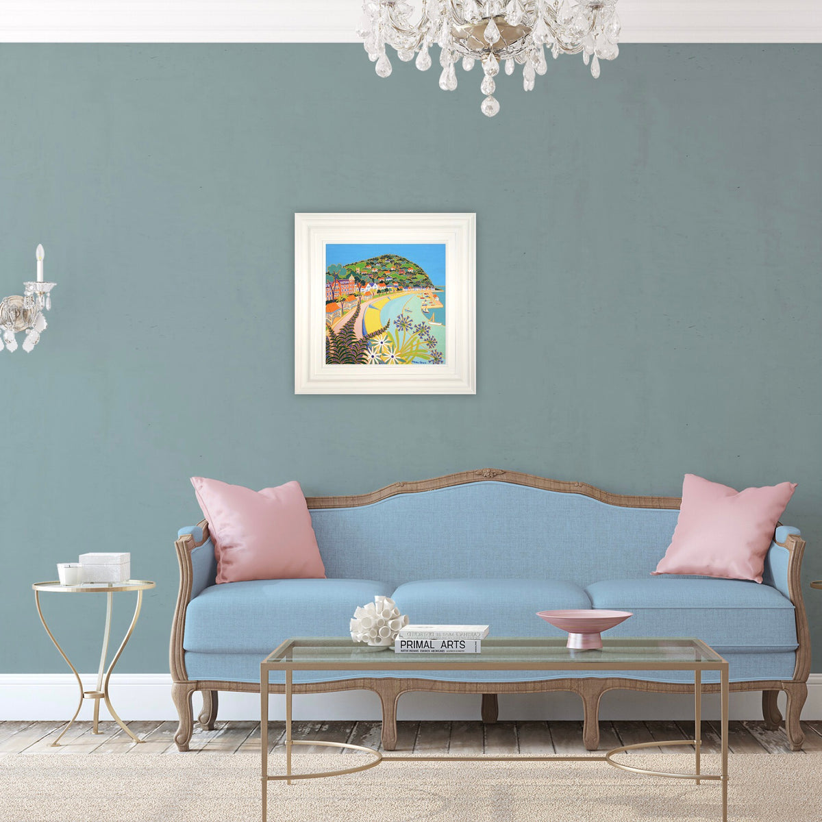 Somerset Gallery Painting by Joanne Short. Seafront Flowers, Minehead
. 18 x 18 inches, oil on canvas