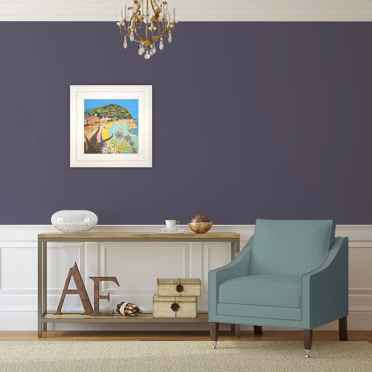 Somerset Gallery Painting by Joanne Short. Seafront Flowers, Minehead
. 18 x 18 inches, oil on canvas