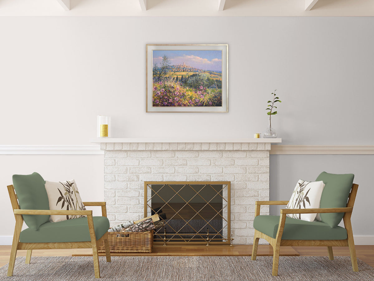 Original Painting by Ted Dyer. San Gimignano, Bells Chiming. Tuscany.
24 x 30 inches, oil on canvas