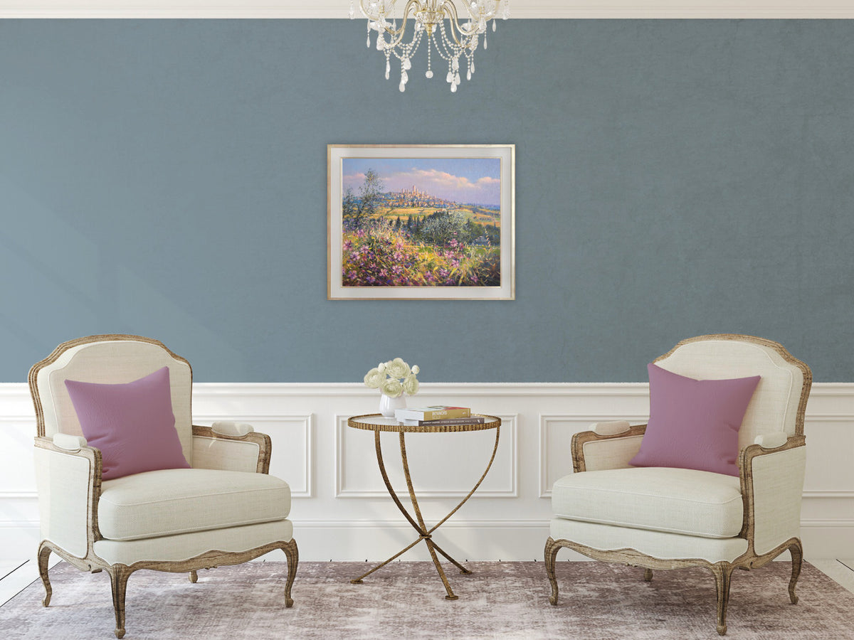 Original Painting by Ted Dyer. San Gimignano, Bells Chiming. Tuscany.
24 x 30 inches, oil on canvas