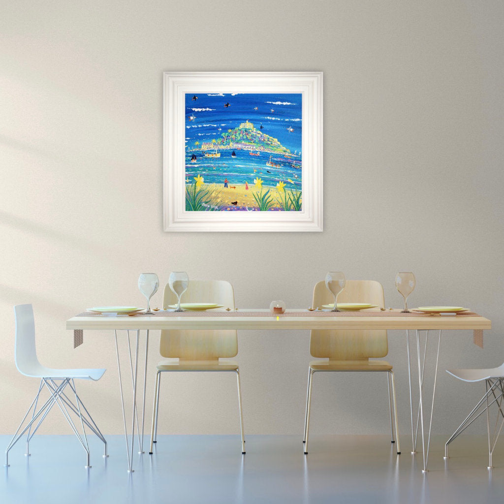 John Dyer Painting. Walking along the Shore, St Michael's Mount.
24 x 24 inches, acrylic on canvas