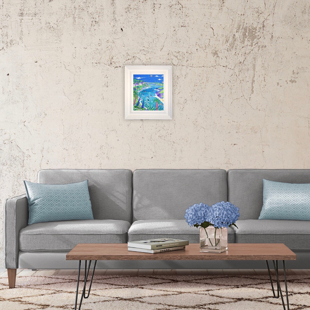 John Dyer Painting. Paddleboarding down the Gannel Estuary.
12 x 10 inches, acrylic on canvas