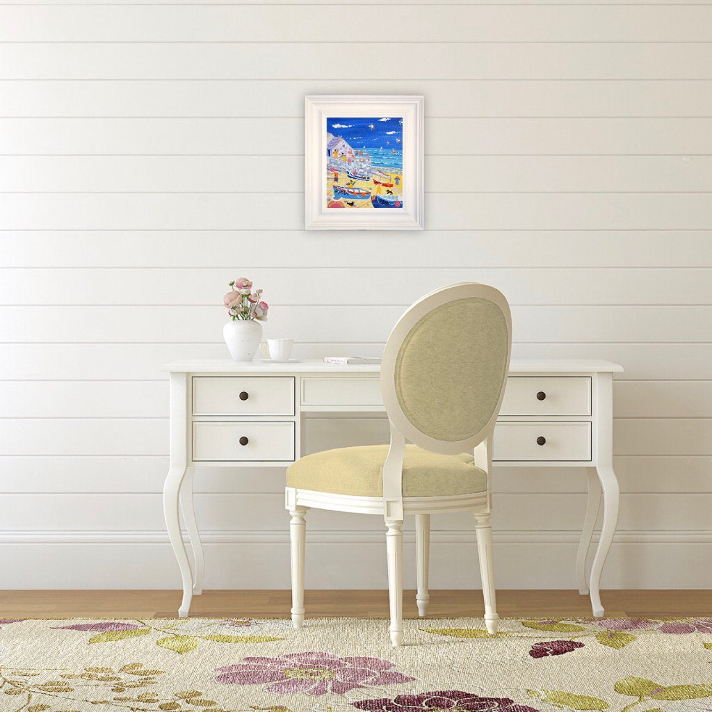 John Dyer Painting. Fishing boats and Fishermen, Sennen.
12 x 10 inches, acrylic on canvas