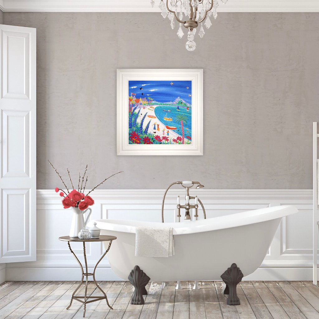 John Dyer Painting. Holiday Time, Old Grimsby, Tresco.
24 x 24 inches, acrylic on canvas