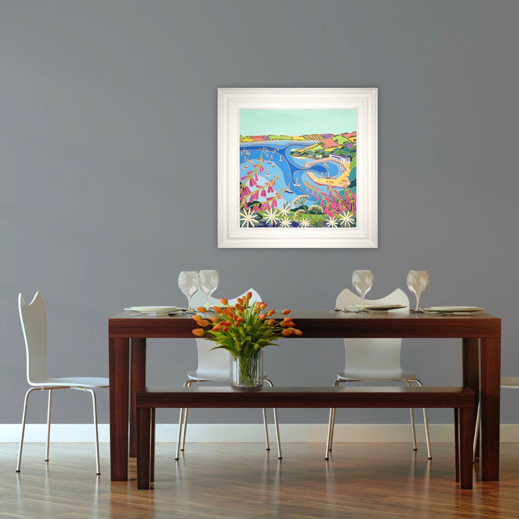 Original Painting by Joanne Short. Looking through the Wild Flowers to Mylor Harbour.
24 x 24 inches, oil on canvas