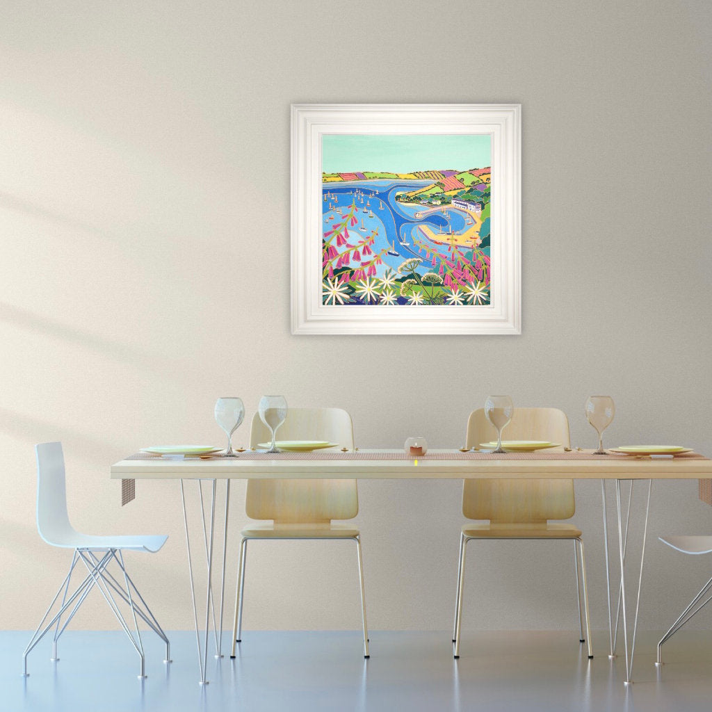 Original Painting by Joanne Short. Looking through the Wild Flowers to Mylor Harbour.
24 x 24 inches, oil on canvas