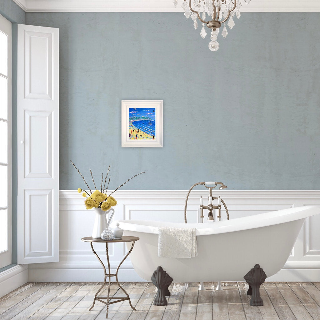 John Dyer Painting. Cold Water Swimmers, Falmouth.
12 x 10 inches, acrylic on canvas