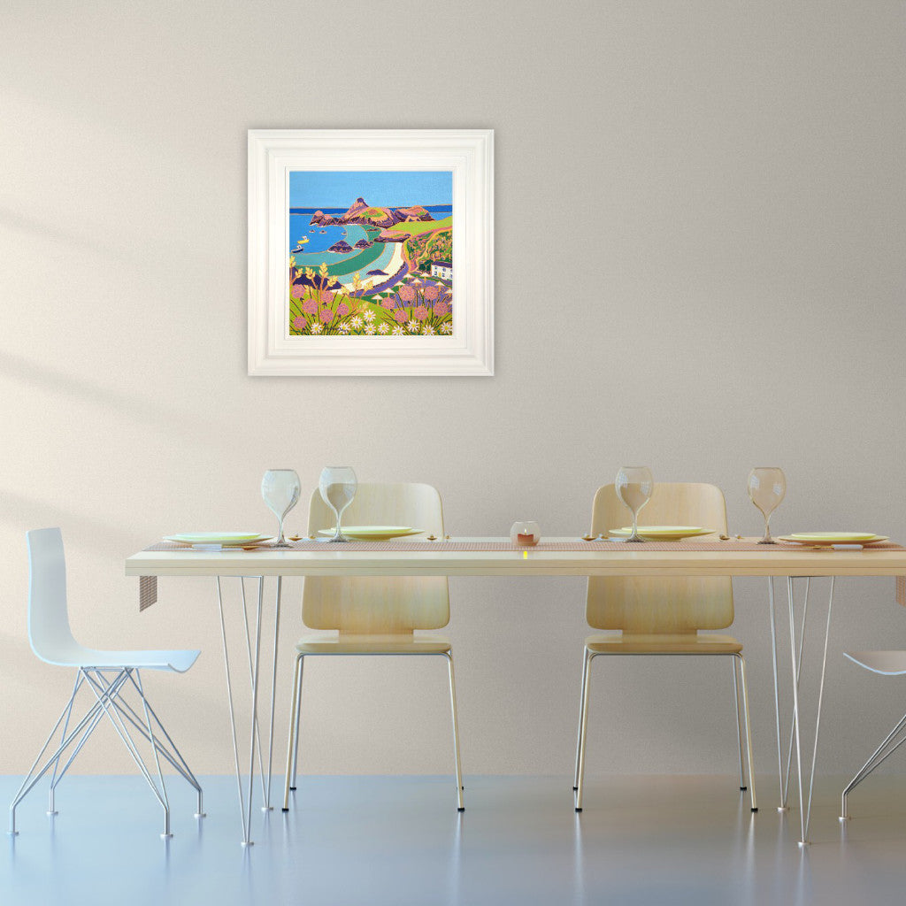 Original Painting by Joanne Short. Summer Colours, Kynance Cove.
18 x 18 inches, oil on canvas