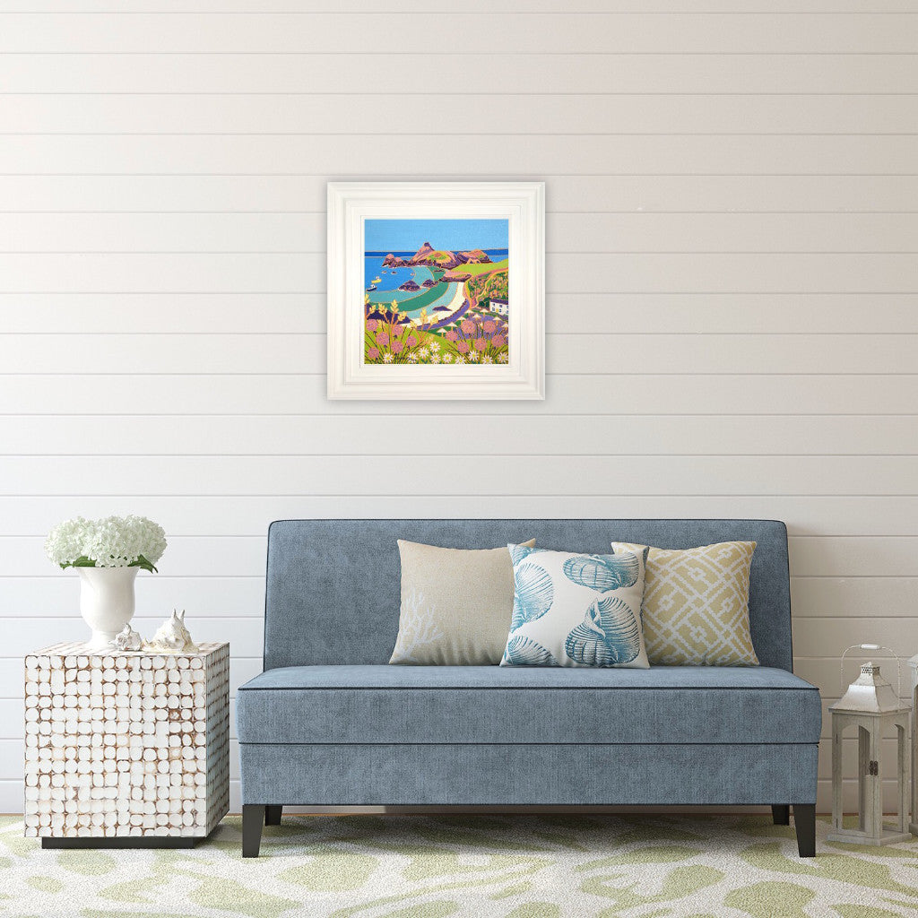 Original Painting by Joanne Short. Summer Colours, Kynance Cove.
18 x 18 inches, oil on canvas