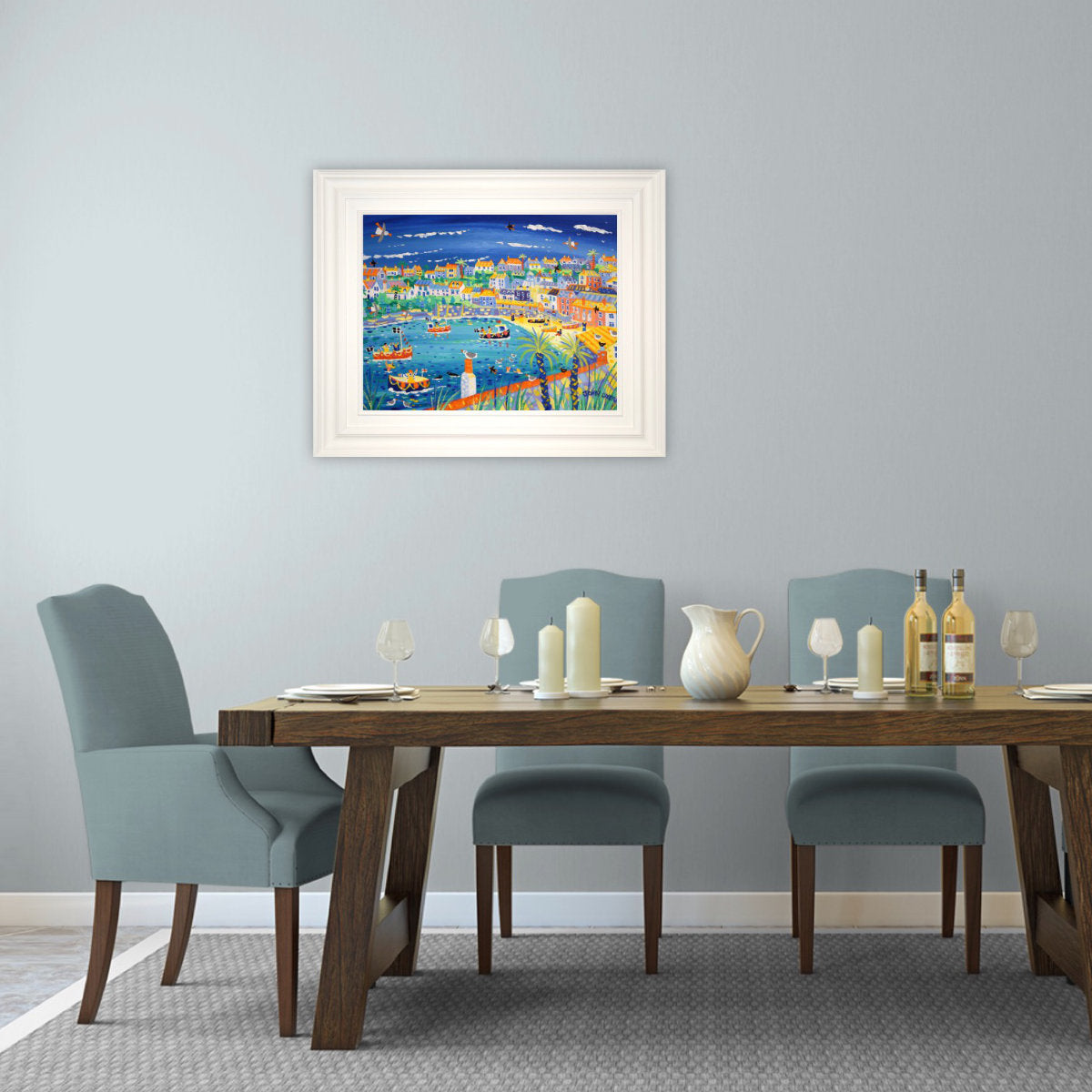 'Harbour Fun, Port Isaac', 18x24 inches acrylic on canvas. Cornwall Painting by Cornish Artist John Dyer. Cornish Art from our Cornwall Art Gallery