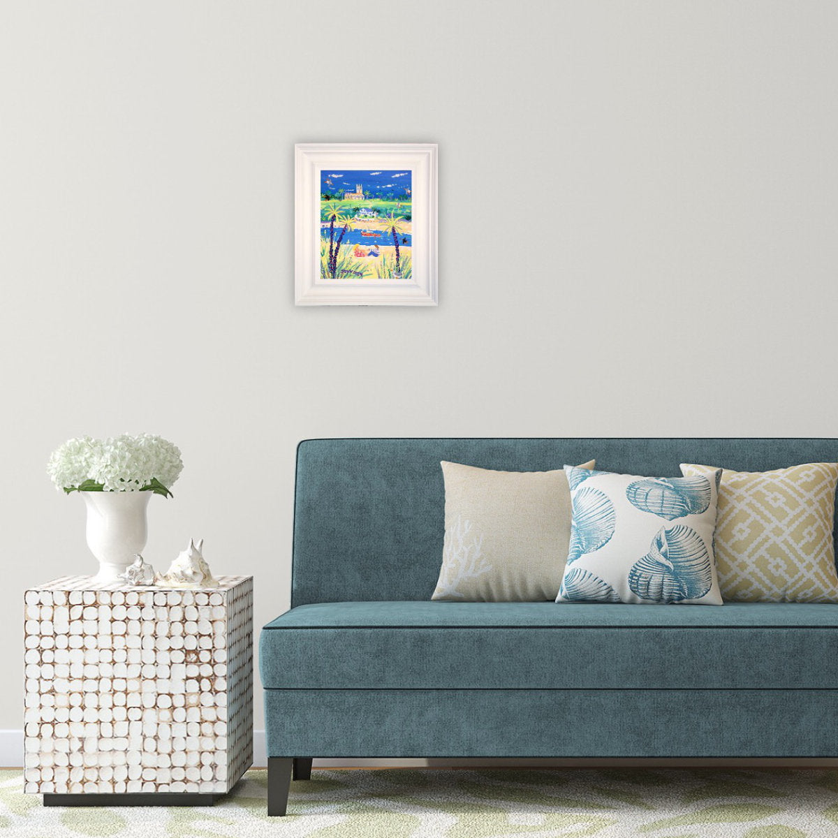 'In Love at Lelant, Hayle', 12x10 inches acrylic on canvas. Cornwall Painting by Cornish Artist John Dyer. Cornish Art from our Cornwall Art Gallery