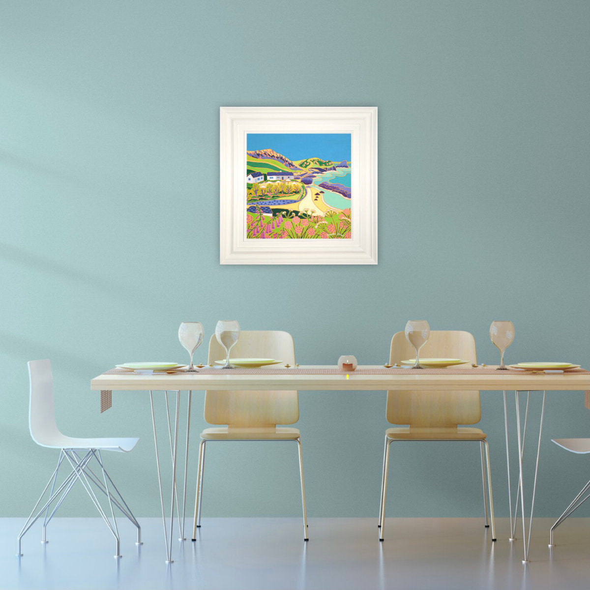 'Coastal Walk to Kynance Cove',
18 x 18 inches, oil on canvas. Painting by Cornish Artist Joanne Short. Cornish Art from our Cornwall Art Gallery