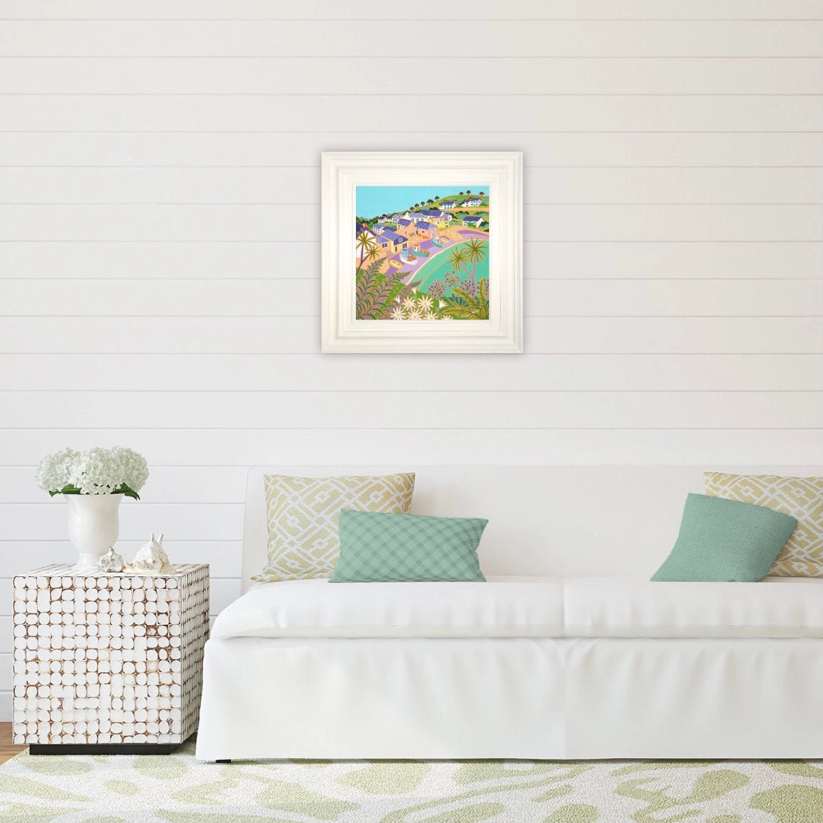 'Cornish Garden, Cadgwith',
18 x 18 inches, oil on canvas. Painting by Cornish Artist Joanne Short. Cornish Art from our Cornwall Art Gallery Joanne Short