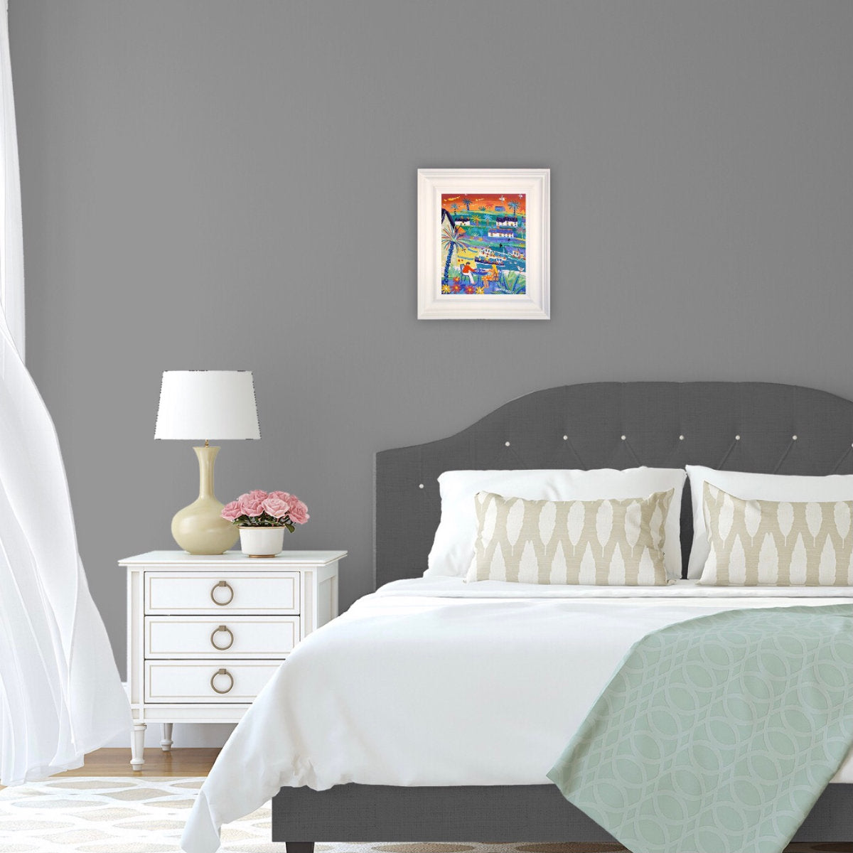 'Cocoa Time, Cadgwith', 12x10 inches acrylic on canvas. Cornwall Painting by Cornish Artist John Dyer. Cornish Art from our Cornwall Art Gallery