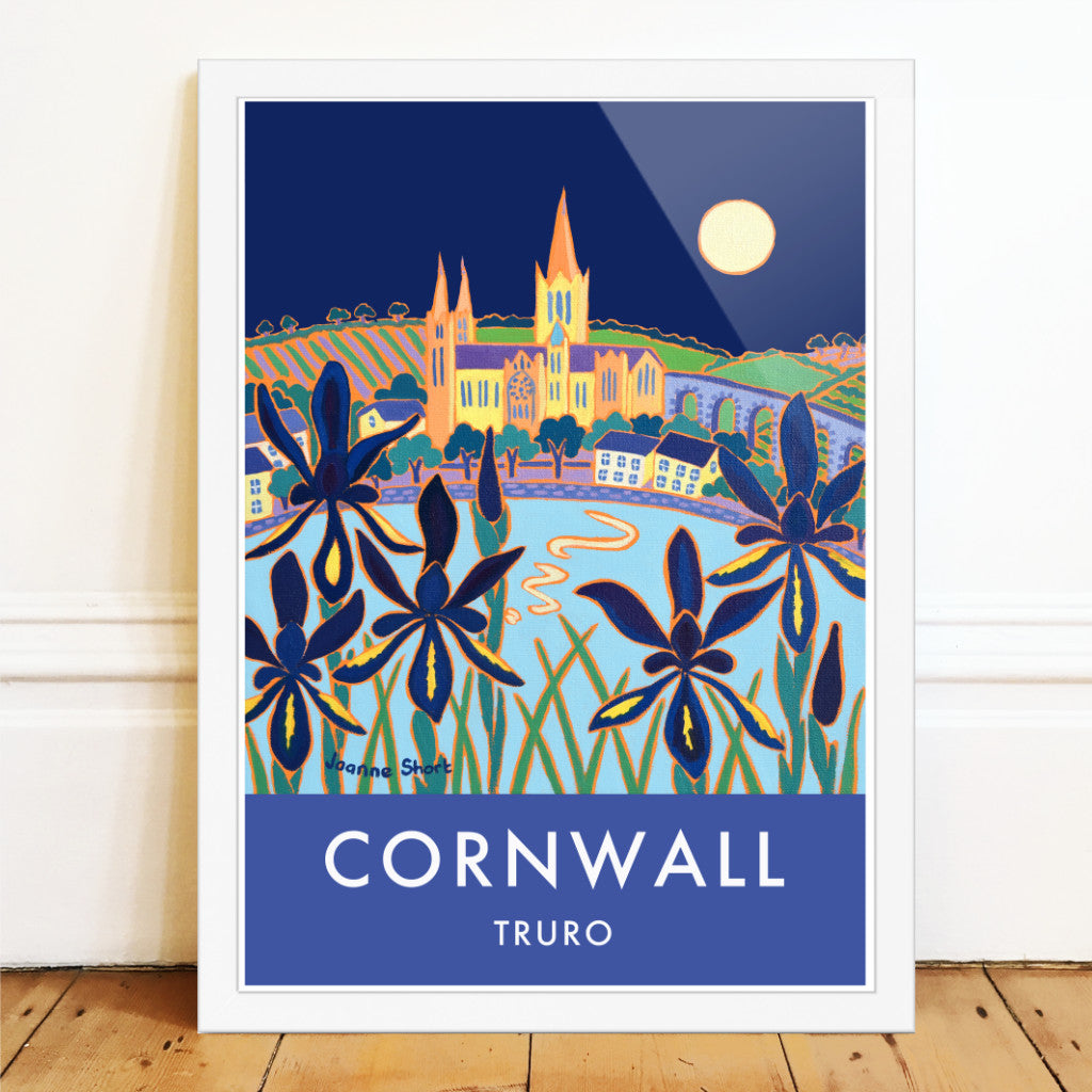 Truro Art Prints of Cornwall by Cornish Artist Joanne Short. Vintage Style Poster Print Art for Homes. Cornwall Art Gallery