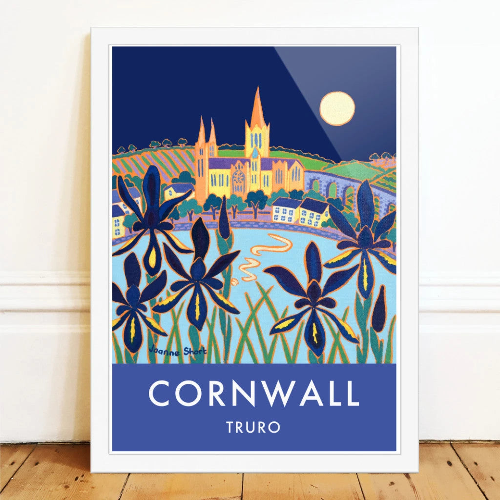 Truro Art Prints of Cornwall by Cornish Artist Joanne Short. Vintage Style Poster Print Art for Homes. Cornwall Art Gallery Joanne Short