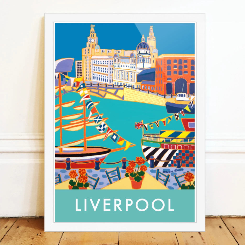 Liverpool Vintage Style Wall Art Travel Poster by Joanne Short. Liverpool Art Gallery Joanne Short