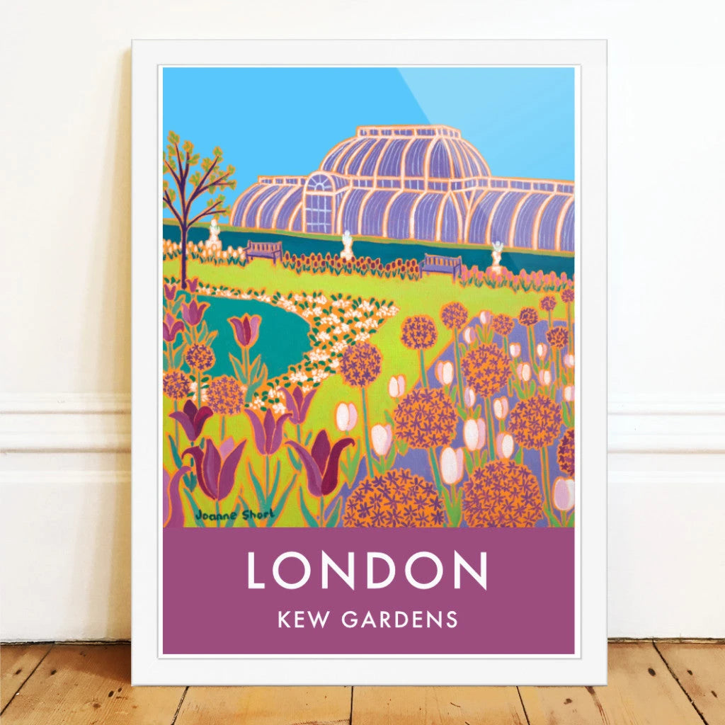 Vintage Style Travel Poster Print by Joanne Short of Kew Gardens, London Joanne Short
