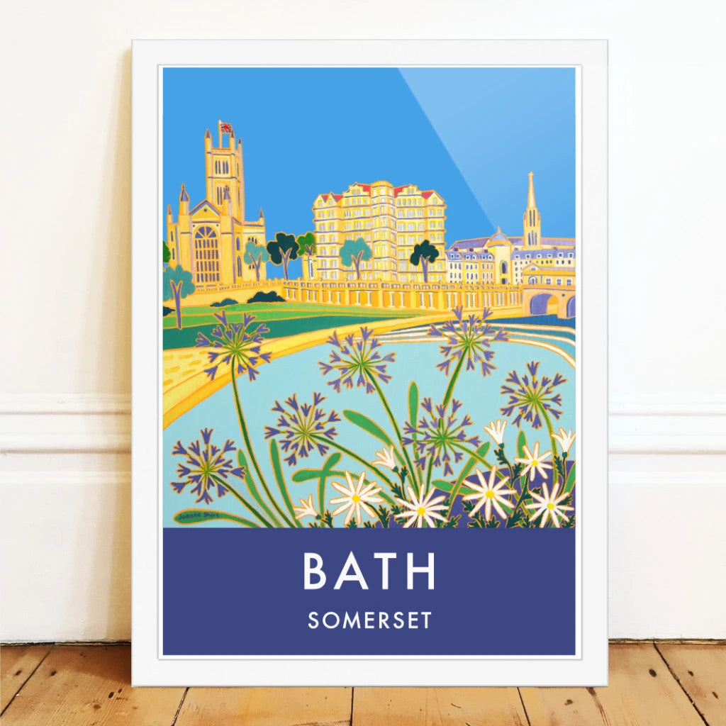 Vintage Style Travel Wall Art Poster Print by Joanne Short of Bath, Somerset Joanne Short