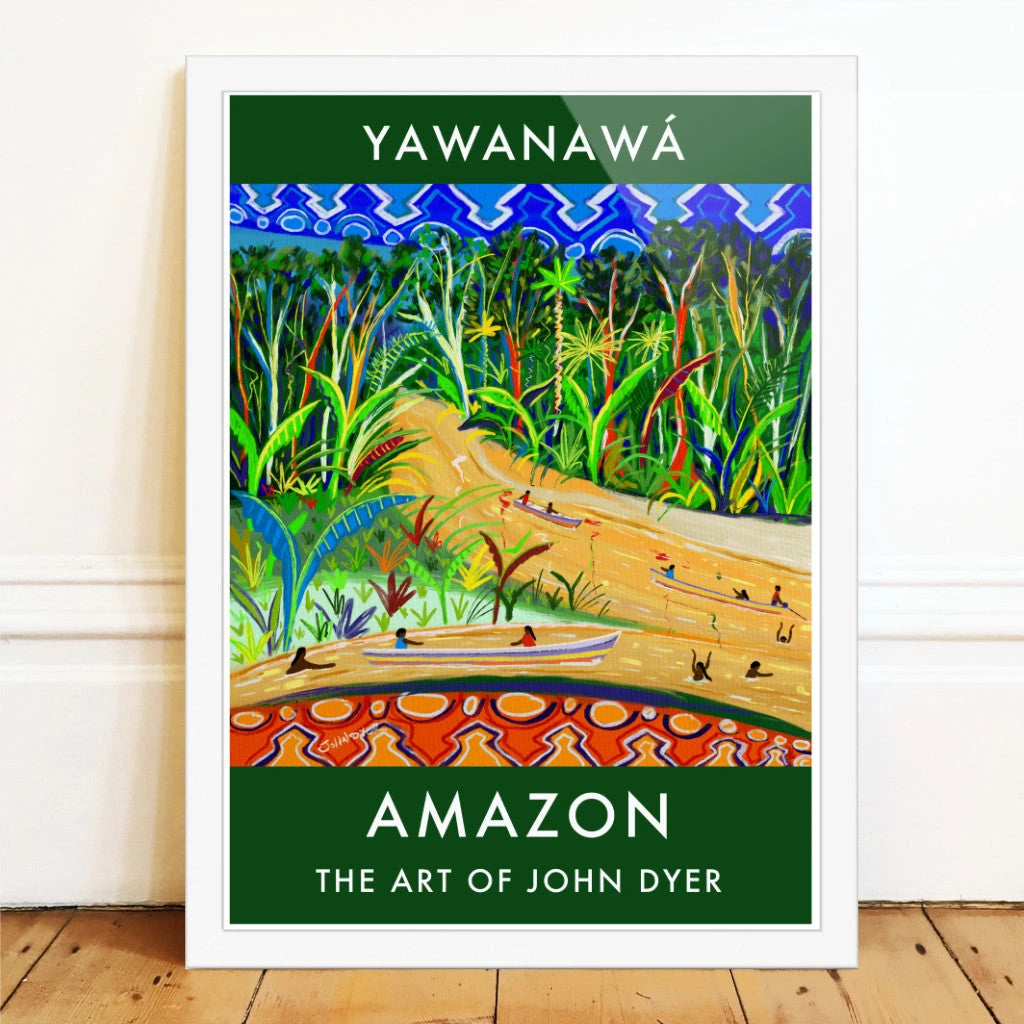 Vintage Style Jungle Wall Art Poster Print by John Dyer. 'River of Life, Rio Gregorió, Amazon'. John Dyer