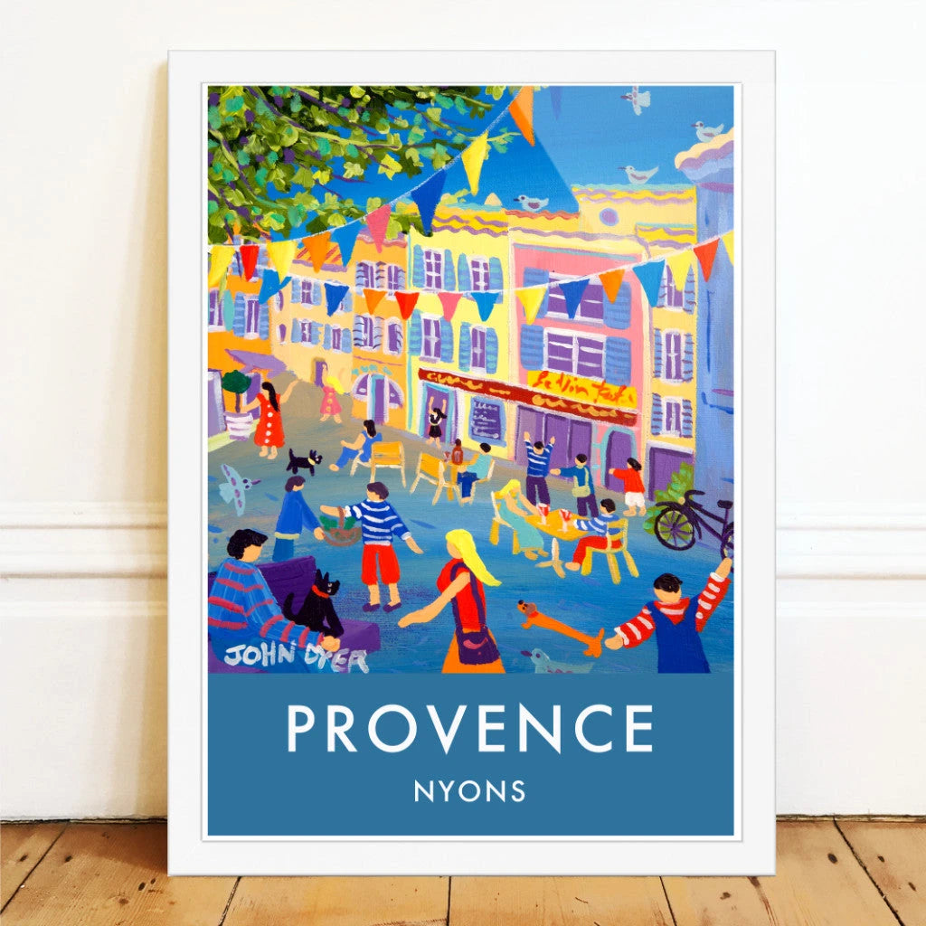French Wall Art Poster Print by John Dyer. Nyons, Provence. French Art Gallery John Dyer
