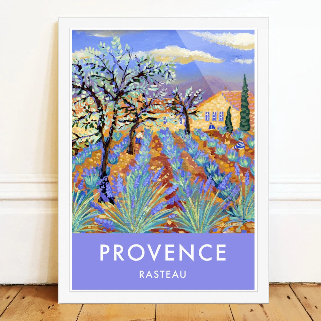 Wall Art Poster Print of Lavender Harvest, Rasteau, Provence, France by John Dyer