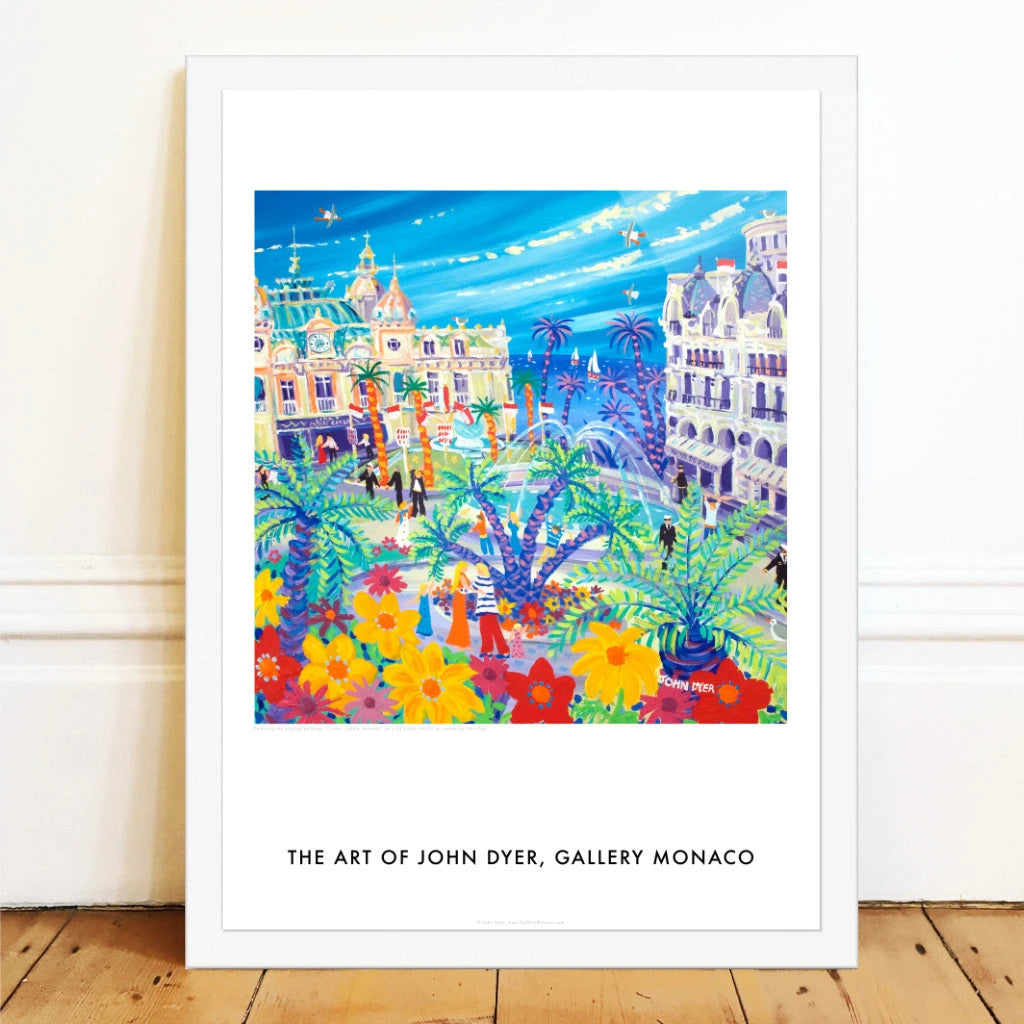 John Dyer Wall Art Poster Print. Casino Cuddle, Monaco, France. Monaco Art Gallery John Dyer
