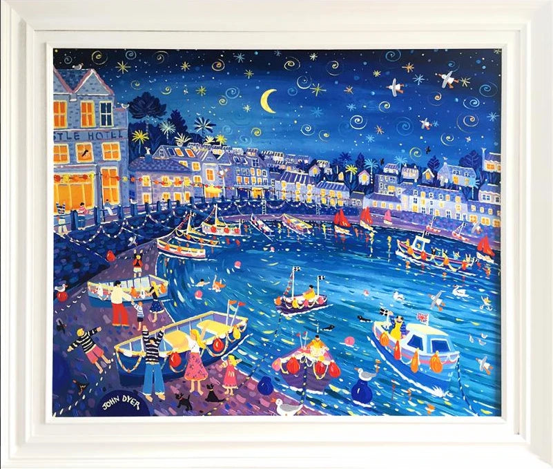 John Dyer Painting. Balmy Summer Evening, St Mawes John Dyer