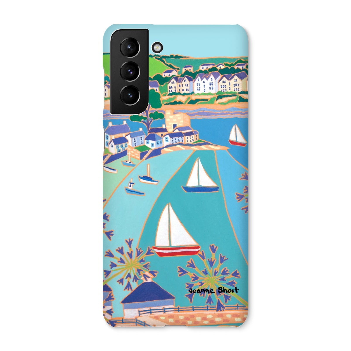 Snap Art Phone Case. Polruan & Fowey River. Artist Joanne Short. Cornwall Art Gallery