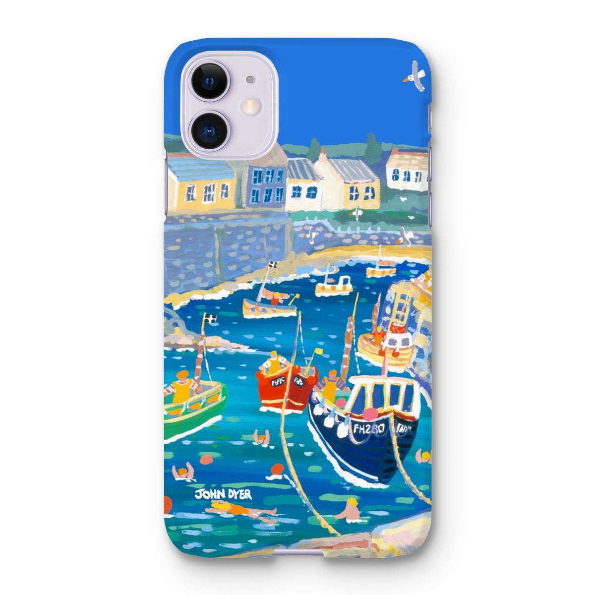 Snap Art Phone Case. Coverack Harbour. Artist John Dyer. Cornwall Art Gallery