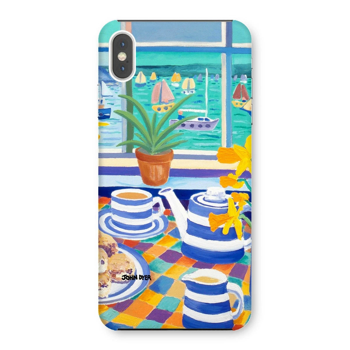 Snap Art Phone Case. Cornishware. Artist John Dyer. Cornwall Art Gallery John Dyer