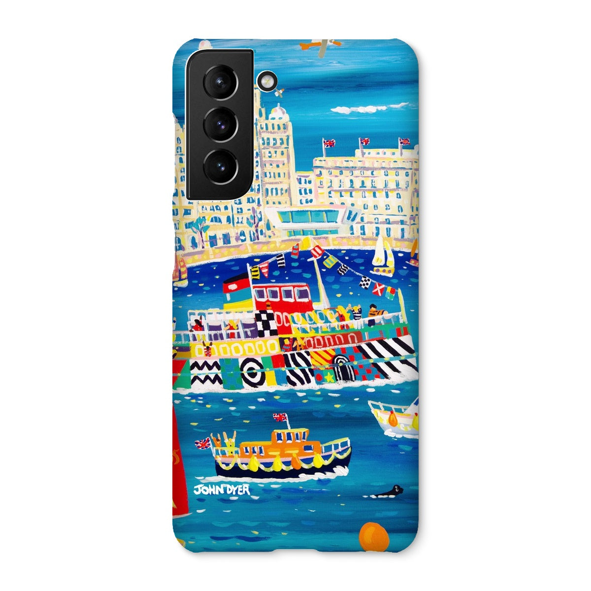 Snap Art Phone Case. Liverpool Mersey River Dazzle Ferry. Artist John Dyer. Cornwall Art Gallery
