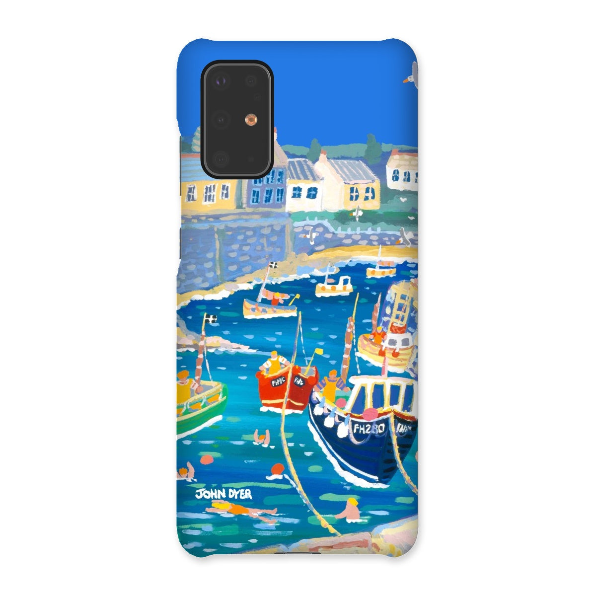 Snap Art Phone Case. Coverack Harbour. Artist John Dyer. Cornwall Art Gallery