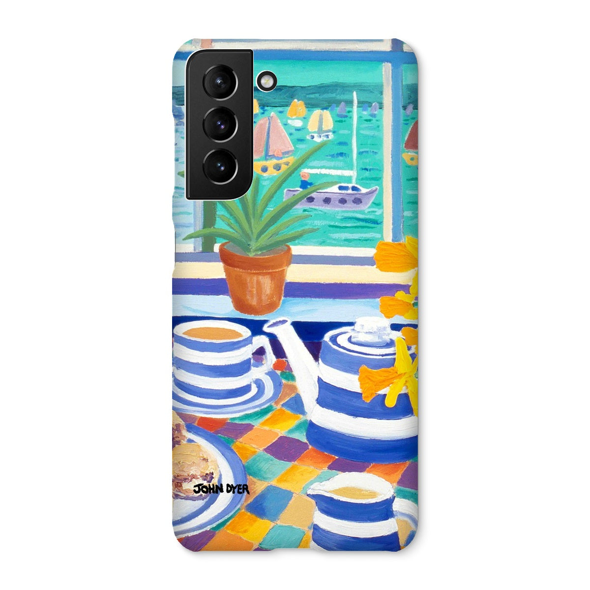 Snap Art Phone Case. Cornishware. Artist John Dyer. Cornwall Art Gallery
