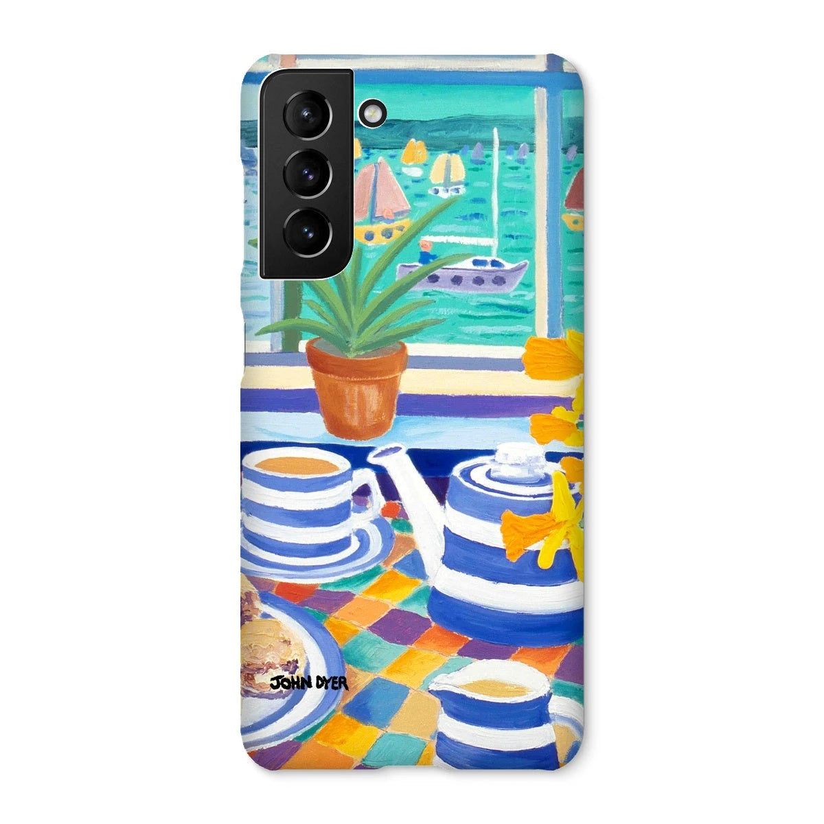 Snap Art Phone Case. Cornishware. Artist John Dyer. Cornwall Art Gallery John Dyer