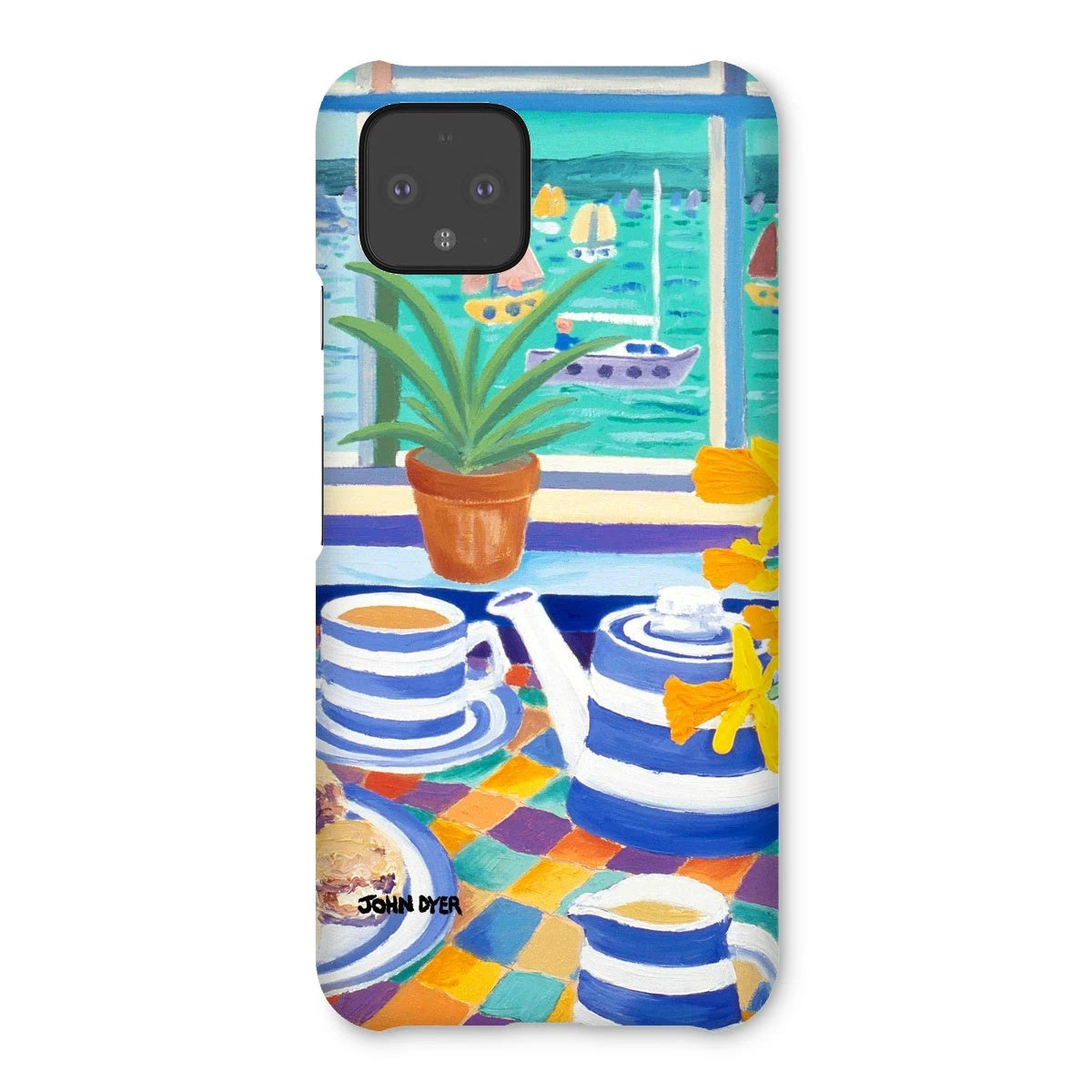 Snap Art Phone Case. Cornishware. Artist John Dyer. Cornwall Art Gallery John Dyer